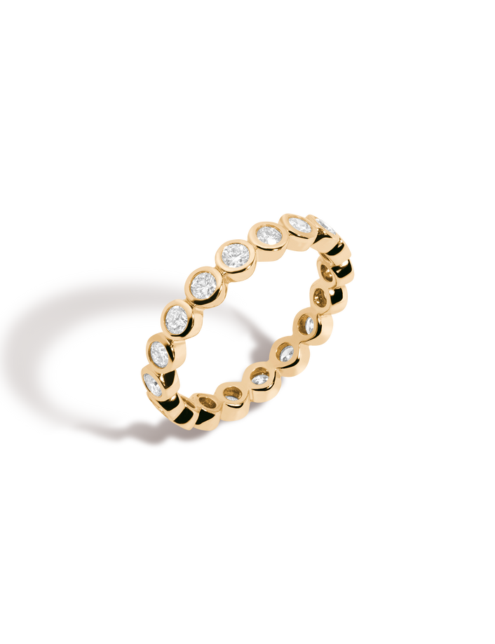 Lab Grown Diamond Bezel Eternity Ring 14k 18k Yellow Gold First