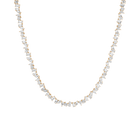 Lab Grown White Sapphire Mixed Shape Tennis Necklace