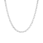 Lab Grown White Sapphire Mixed Shape Tennis Necklace