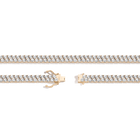 Lab Grown White Sapphire Double Row Tennis Necklace