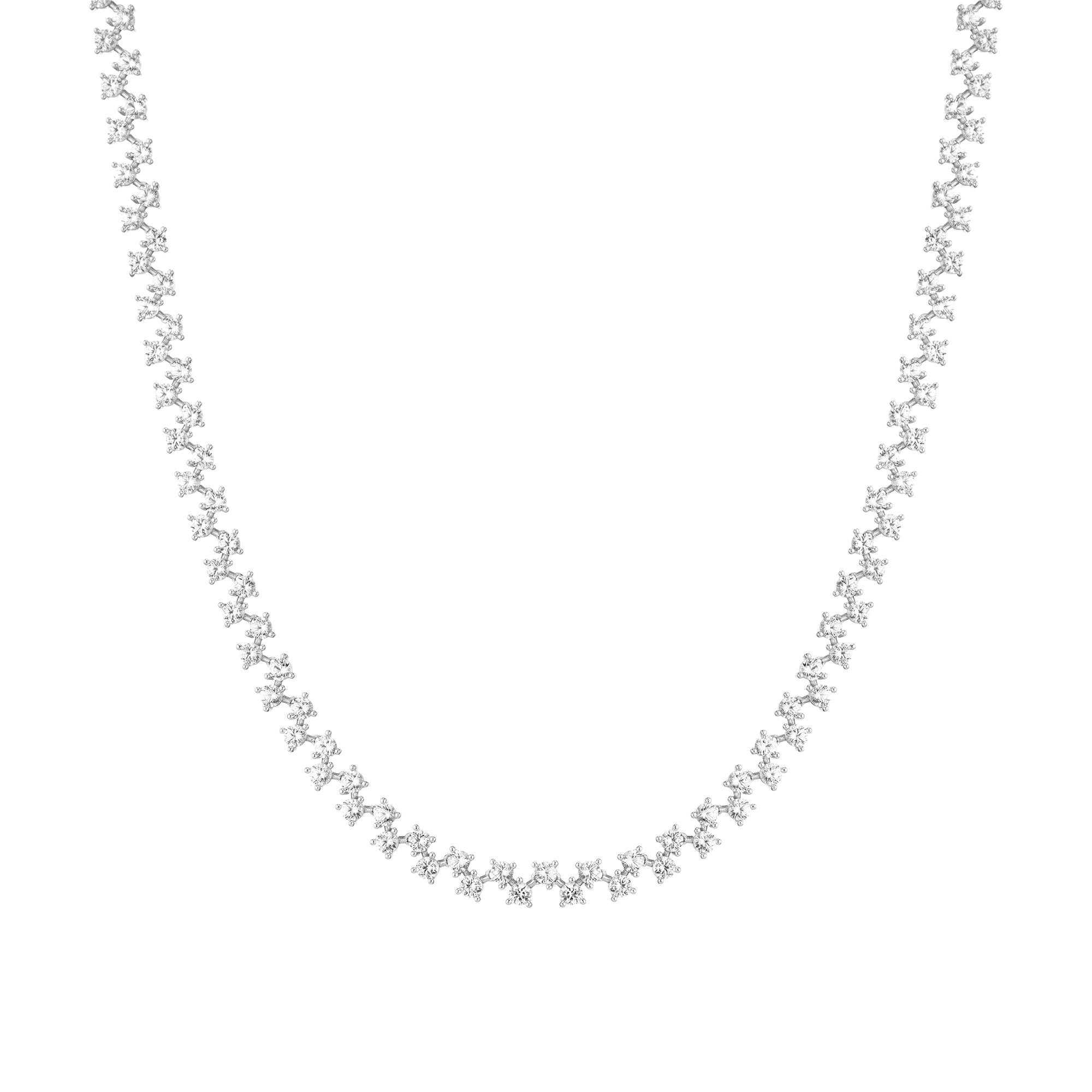 Aurate White Sapphire Tennis Necklace (Lab-Grown)