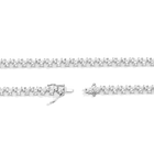 Floating Lab Grown White Sapphire Tennis Necklace