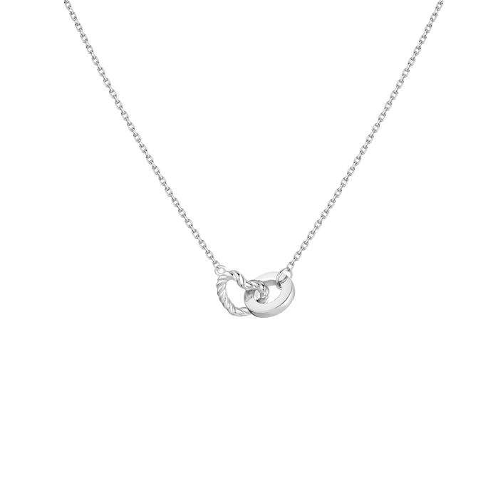 Heart Connection Necklace Vermeil 14k 18k White Gold 18in First