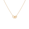 Heart Connection Necklace Vermeil 14k 18k Yellow Gold 18in First