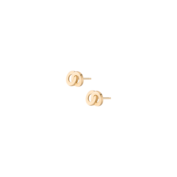 Connection Stud Earrings Vermeil 14k 18k Yellow Gold