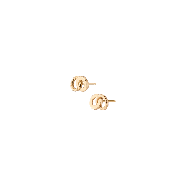 Twist Connection Stud Earrings  Vermeil 14k 18k Yellow Gold