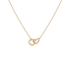 Heart Twist Connection Necklace Vermeil 14k 18k Yellow Gold 18in First