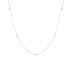Lab Grown White Sapphire Station Necklace