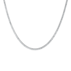 Lab Grown Blue Tourmaline Baguette Tennis Necklace