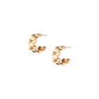 Panther Chain Link Hoop Earrings