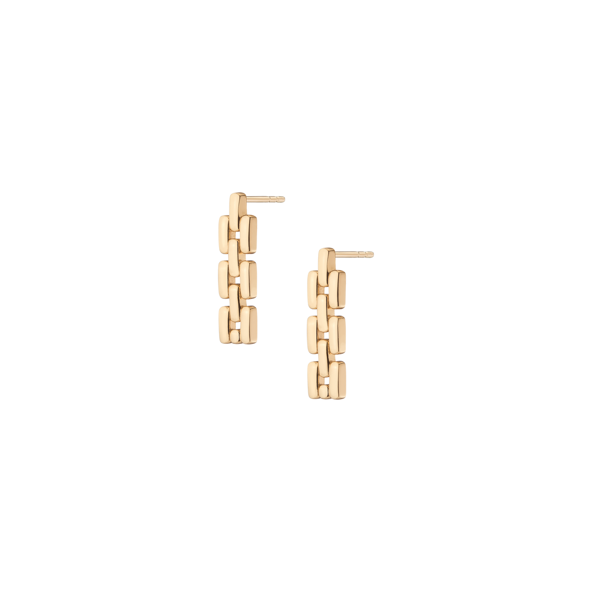 Panther Chain Link Earring Vermeil Yellow Gold