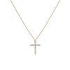 Lab Grown Diamond Cross Necklace 14k Yellow Gold 18in First
