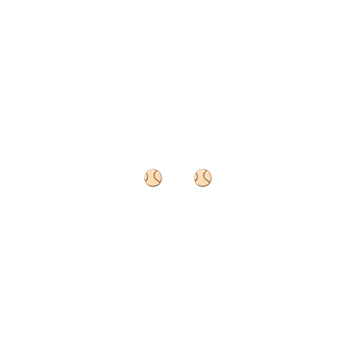 Aurate x Wilson: Tennis Ball Stud Earrings Vermeil Yellow Gold Pair Single Butterflyback Flatback First