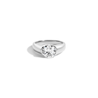 2ct Round Lab Grown Diamond Floating Signet Ring
