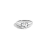 2ct Round Lab Grown Diamond Floating Cigar Ring 14k White Gold First