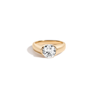 2ct Round Lab Grown Diamond Floating Signet Ring