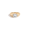 2ct Round Lab Grown Diamond Floating Cigar Ring 14k Yellow Gold First