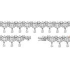 Lab Grown White Sapphire Teardrop Tennis Necklace