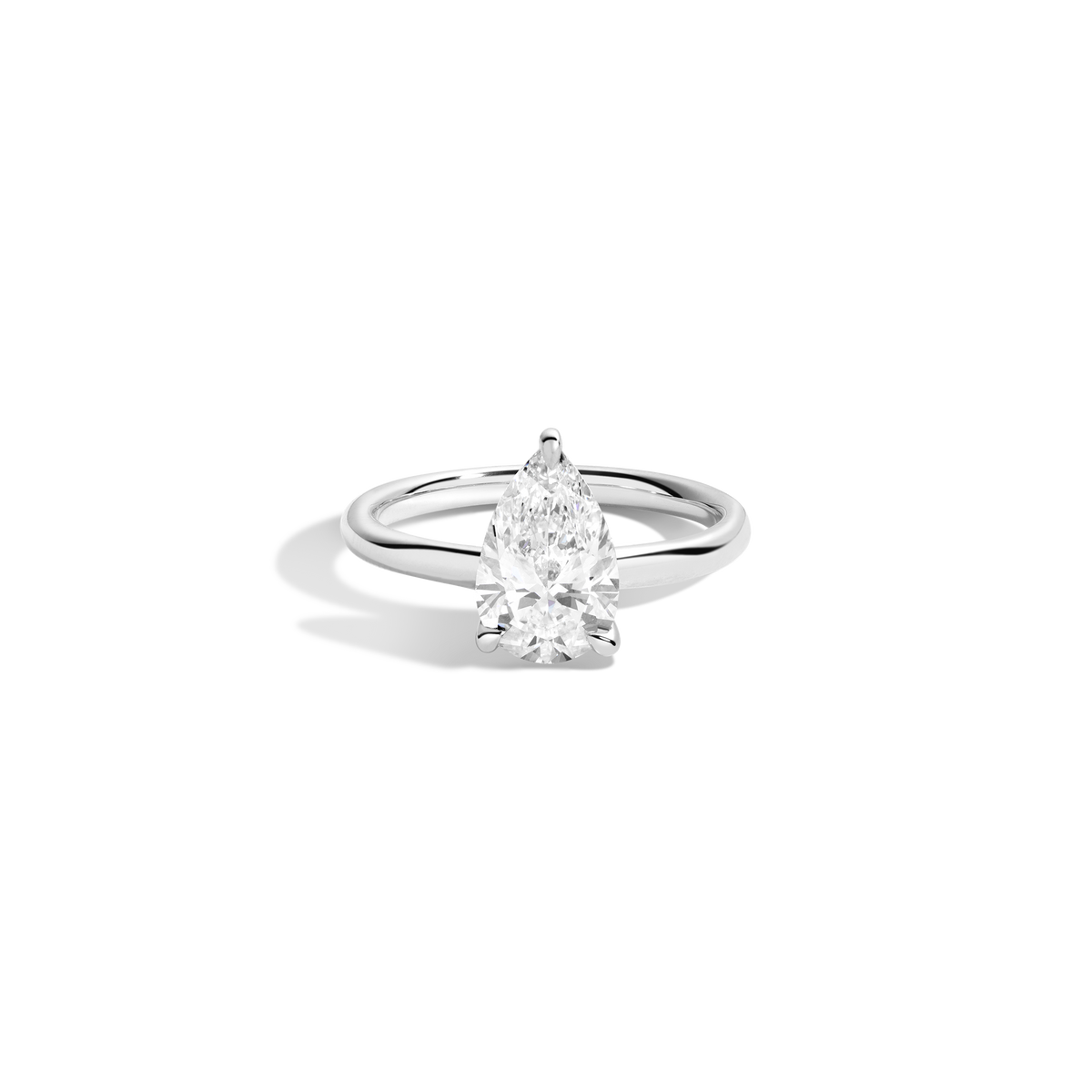 2ct Pear Lab Grown Diamond Solitaire Ring 14k 18k Platinum White Gold First