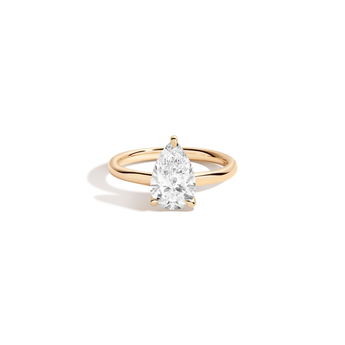 2ct Pear Lab Grown Diamond Solitaire Ring