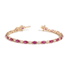 Marilyn Lab Grown Red Marquise Tennis Bracelet Vermeil Yellow Gold 6.5in 7in 7.5in First