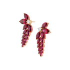 Aurate x Marilyn Monroe: Lab Grown Red Marquise Waterfall Earrings