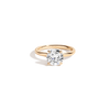 2ct Round Lab Grown Diamond Solitaire Ring 14k Yellow Gold First