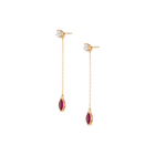 Aurate x Marilyn Monroe: Lab Grown Red Marquise Earring Threader