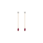 Aurate x Marilyn Monroe: Lab Grown Red Marquise Earring Threader