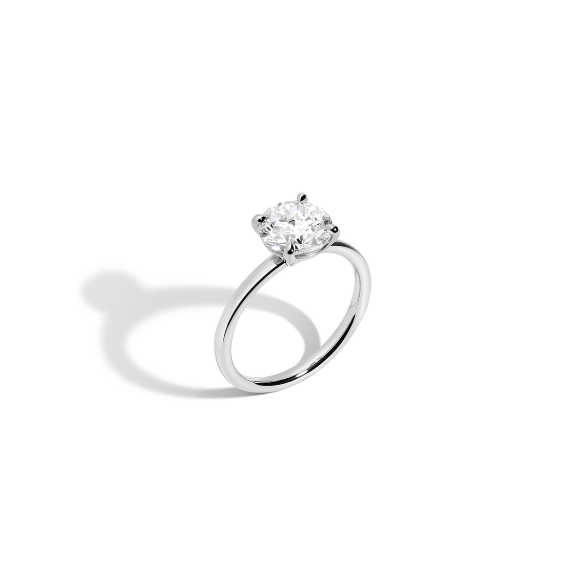 2ct Round Lab Grown Diamond Solitaire Ring 14k 18k Platinum White Gold