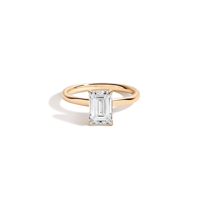 2ct Emerald Lab Grown Diamond Solitaire Ring
