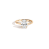 2ct Oval Lab Grown Diamond Solitaire Ring 14k Yellow Gold First