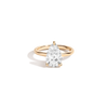 3ct Pear Lab Grown Diamond Solitaire Ring 14k Yellow Gold First
