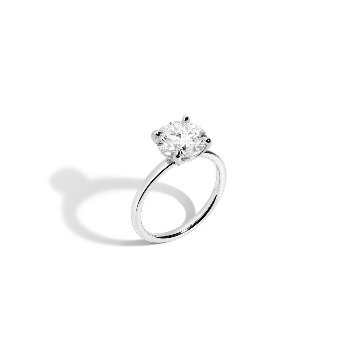 3ct Round Lab Grown Diamond Solitaire Ring 14k 18k Platinum White Gold