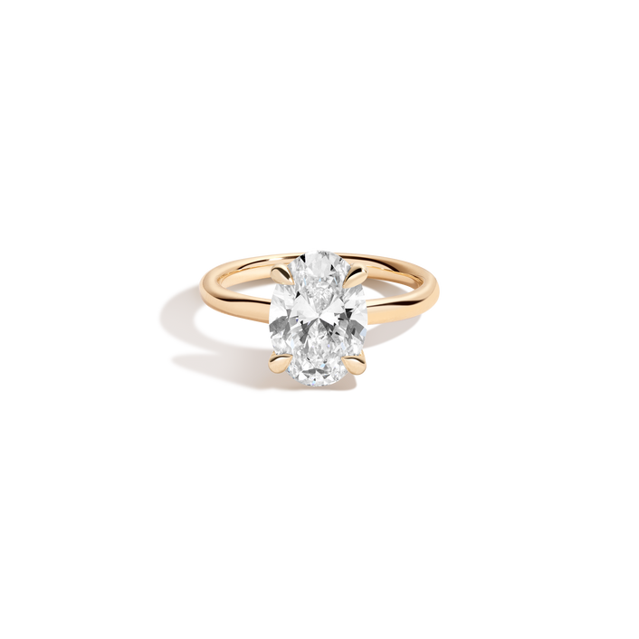 3ct Oval Lab Grown Diamond Solitaire Ring