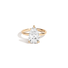 4ct Pear Lab Grown Diamond Solitaire Ring