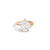 4ct Pear Lab Grown Diamond Solitaire Ring 14k Yellow Gold First