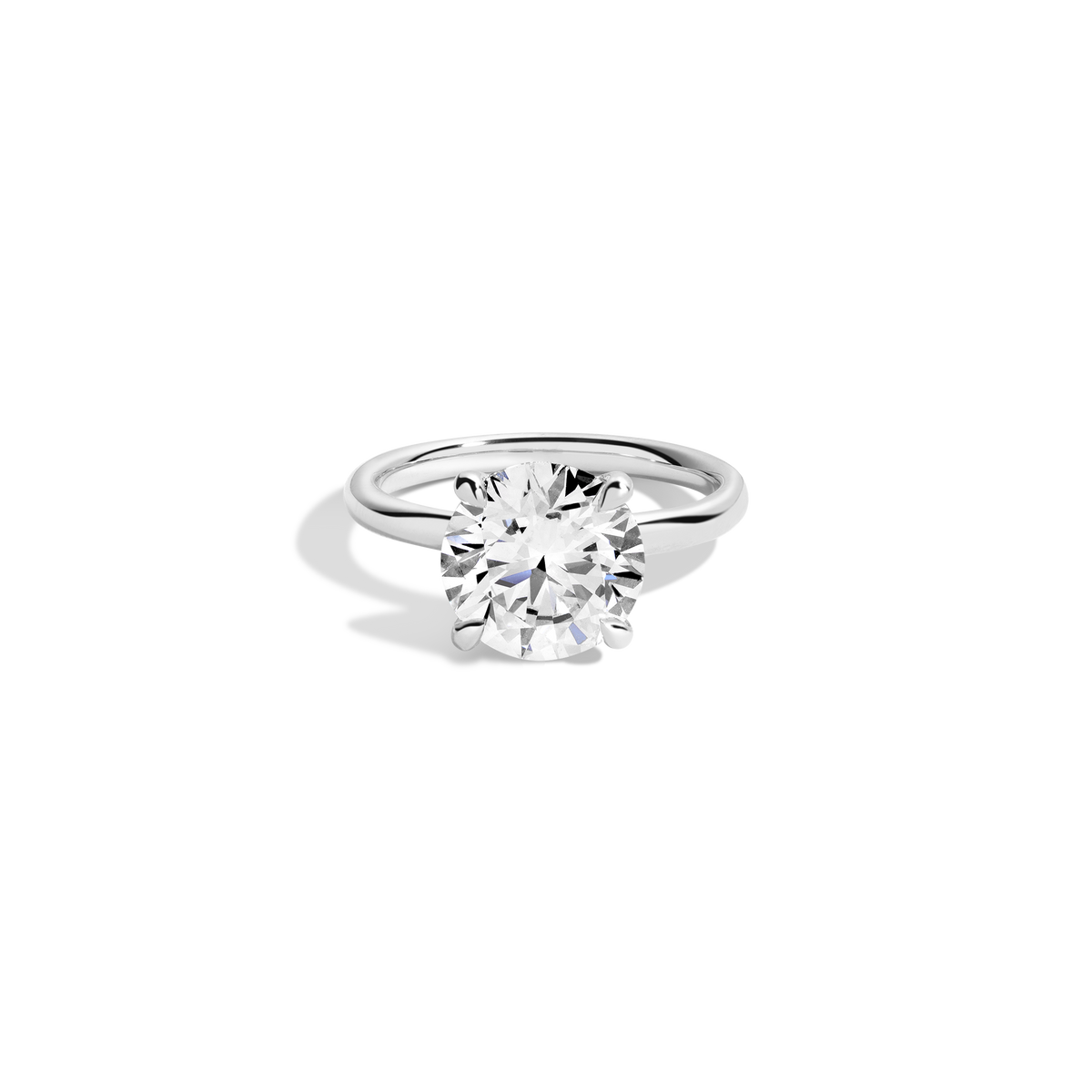 4ct Round Lab Grown Diamond Solitaire Ring 14k 18k Platinum White Gold First