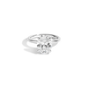 4ct Oval Lab Grown Diamond Solitaire Ring 14k White Gold First