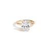 4ct Oval Lab Grown Diamond Solitaire Ring 14k Yellow Gold First