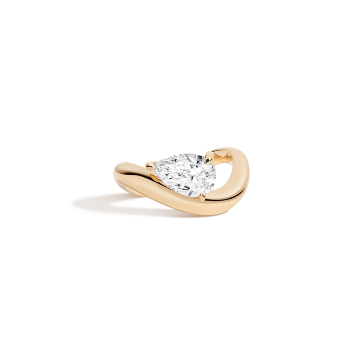 2ct Pear Lab Grown Diamond Floating Ring