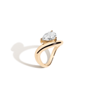 2ct Pear Lab Grown Diamond Floating Ring