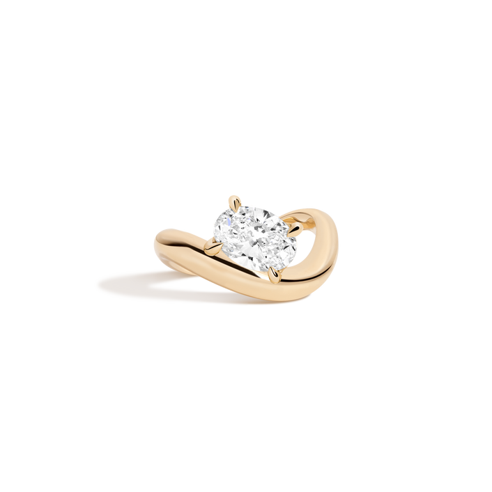 2ct Oval Lab Grown Diamond Floating Ring