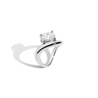 2ct Oval Lab Grown Diamond Floating Ring
