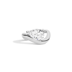 3ct Pear Lab Grown Diamond Floating Ring
