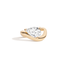 3ct Pear Lab Grown Diamond Floating Ring