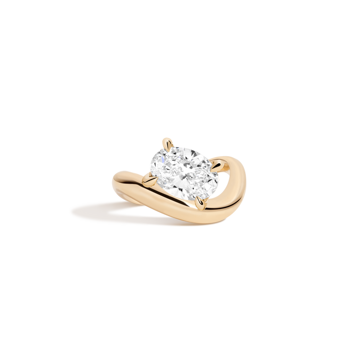 3ct Oval Lab Grown Diamond Floating Ring