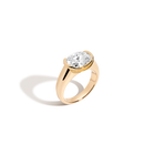 3ct Oval Lab Grown Diamond Floating Signet Ring