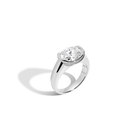 3ct Oval Lab Grown Diamond Floating Signet Ring