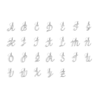 Lab Grown White Sapphire Script Letter Pendant